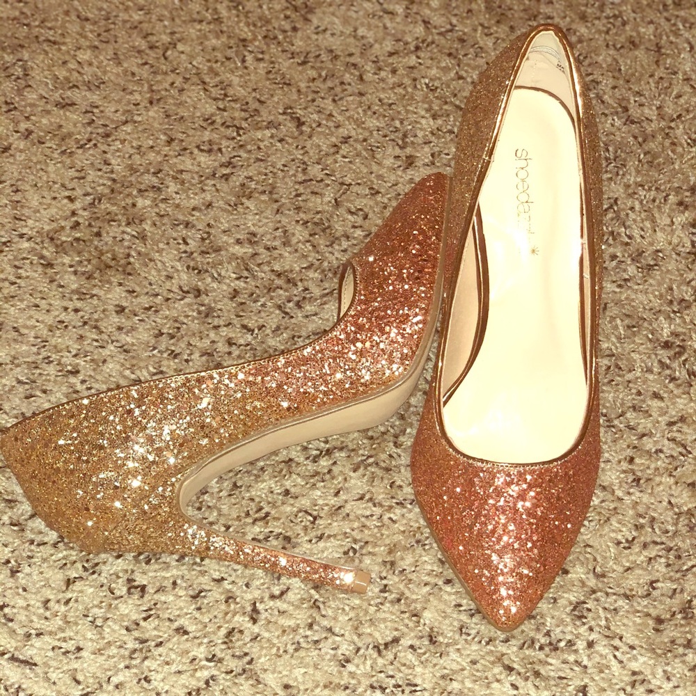 Badazzeld Rose Gold Pumps.